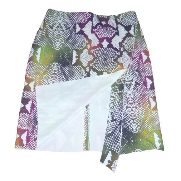 Worthington Snakeskin Colorful Print Stretch Skirt - Women’s Size 10 - Picture 4 of 9
